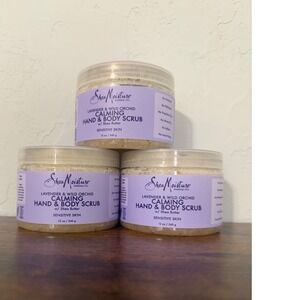 SheaMoisture Lavender & Wild Orchid Calming Hand & Body Scrub 12oz 3-Pack Bundle